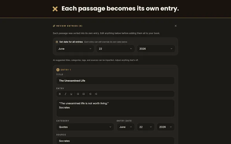 xotes, your modern commonplace book screenshot 7