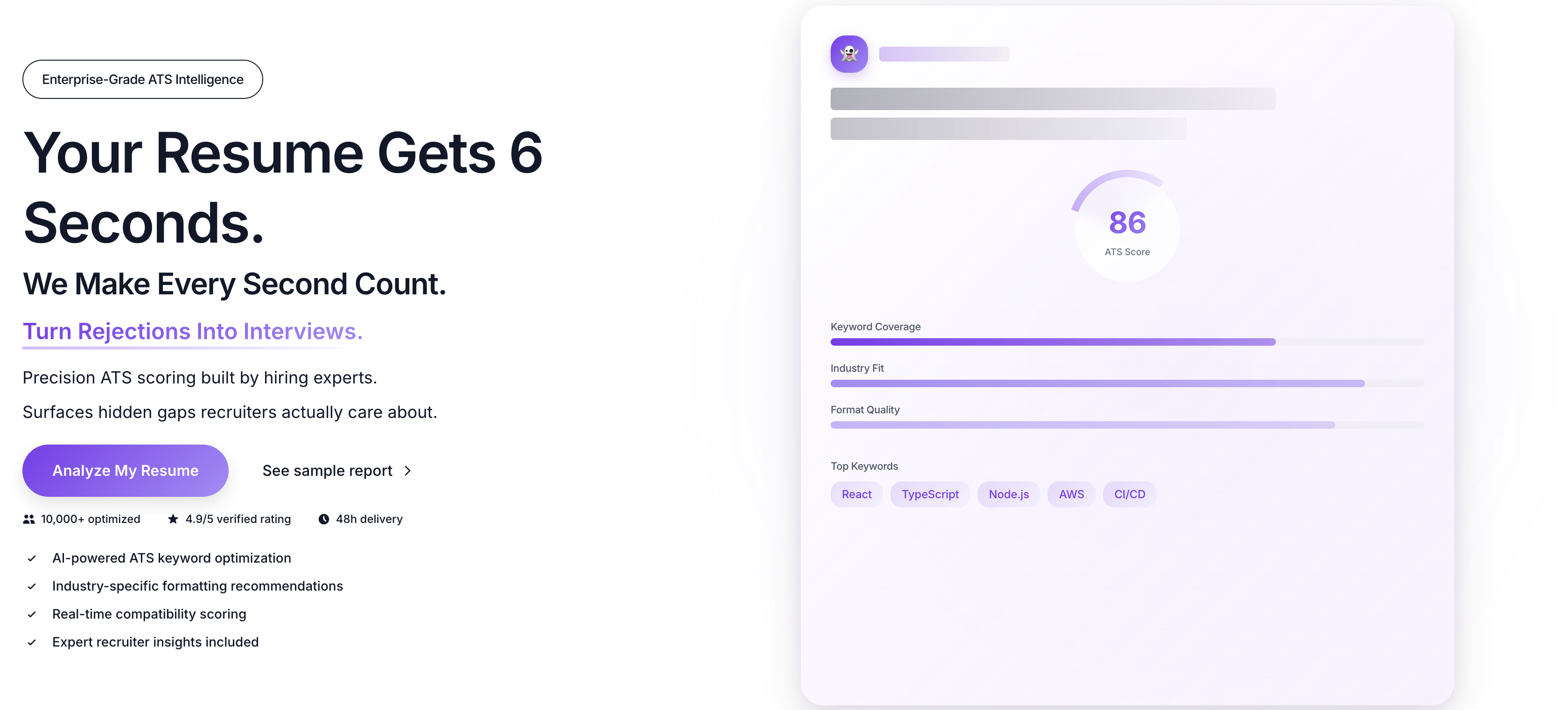 InterviewGhost - Main product screenshot demonstrating key features and user interface