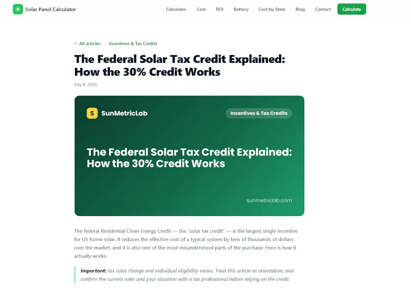 Solar Panel Calculator screenshot 2