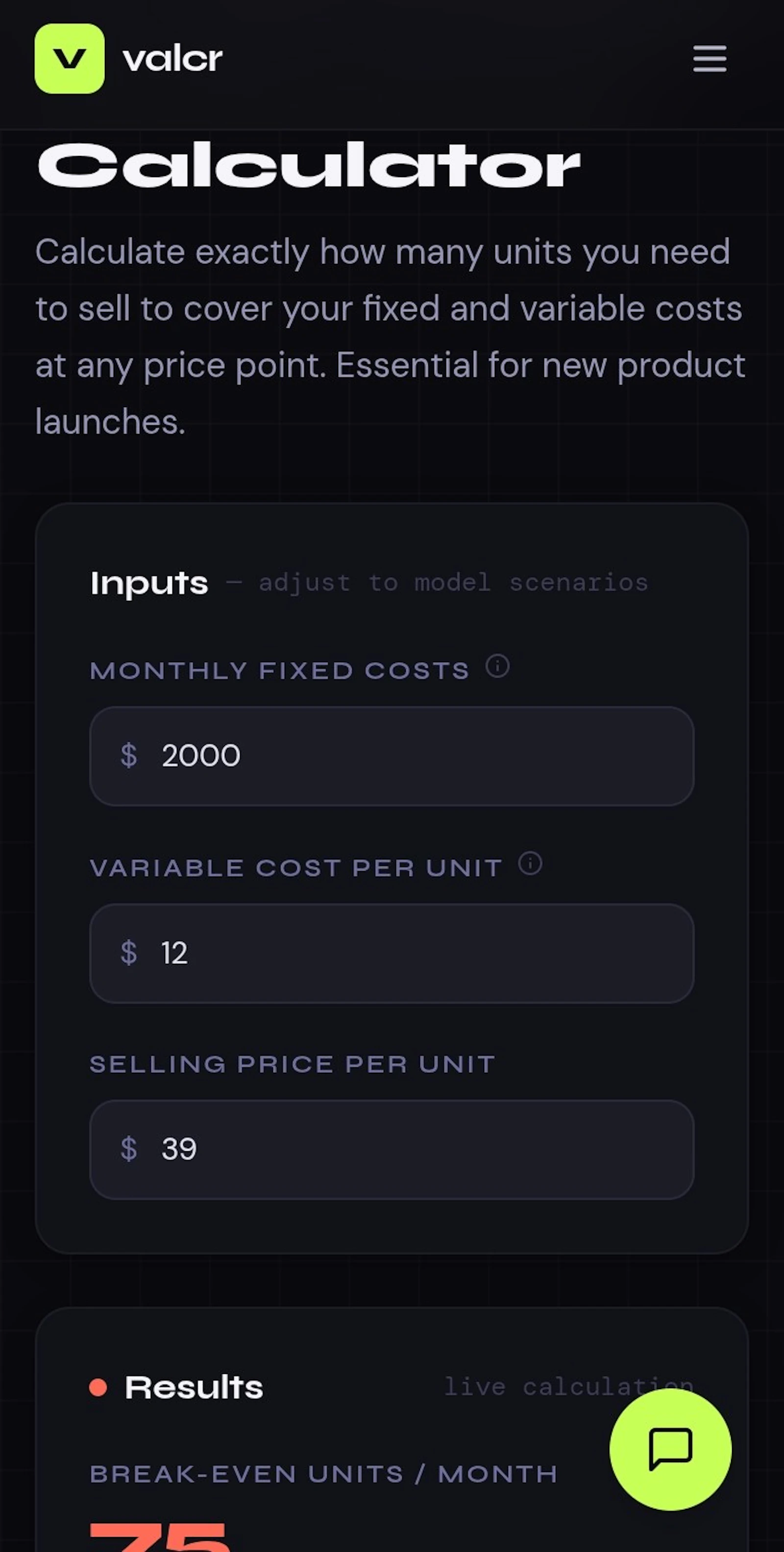 Valcr screenshot 2
