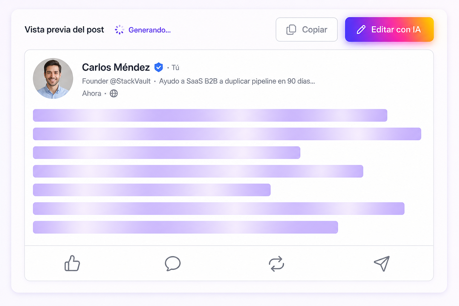 Clonio · AI Posts for LinkedIn gallery image