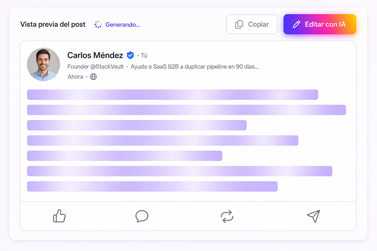 Clonio · AI Posts for LinkedIn screenshot 2