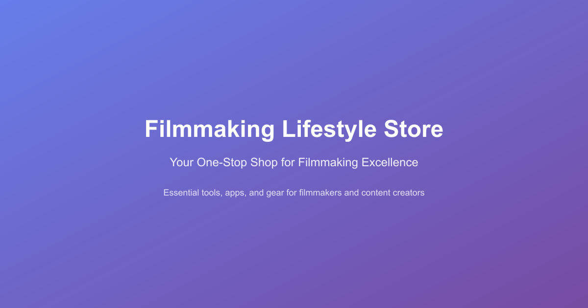 Filmmaking Lifestyle Store media 2