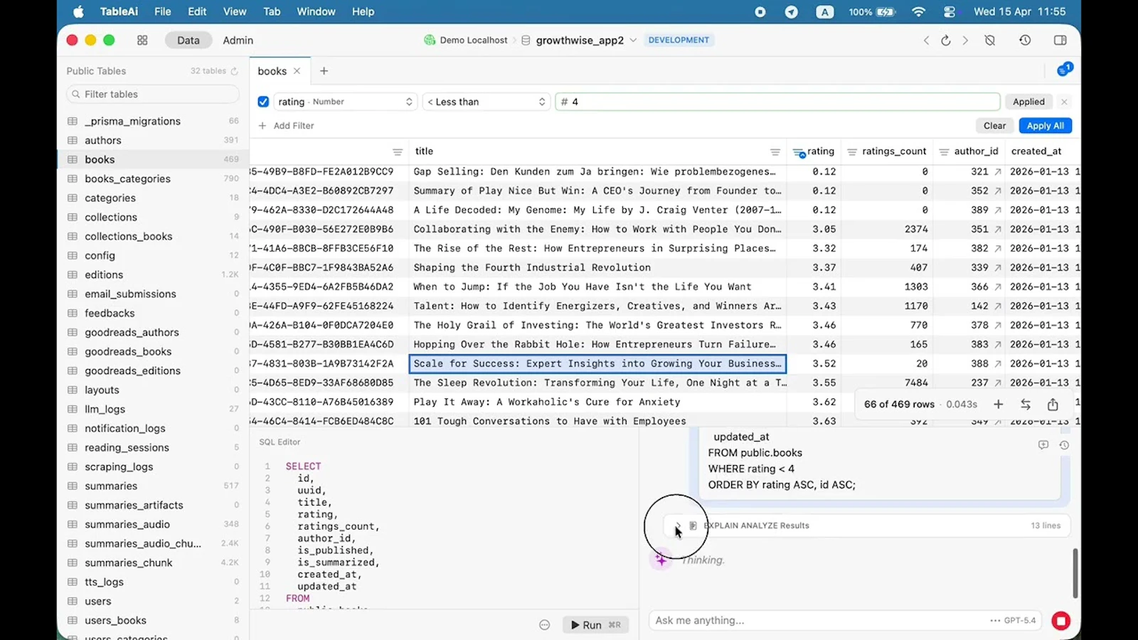 TableAI screenshot 1 (video preview)