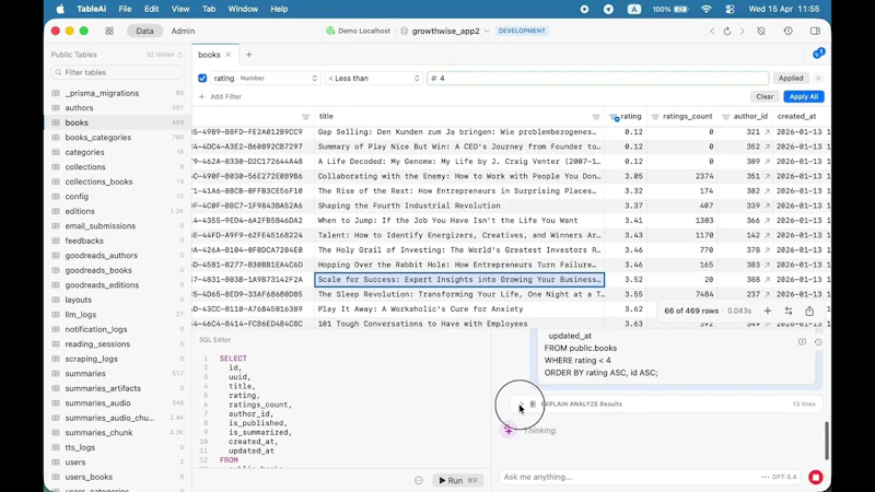 TableAI screenshot 1 (video preview)