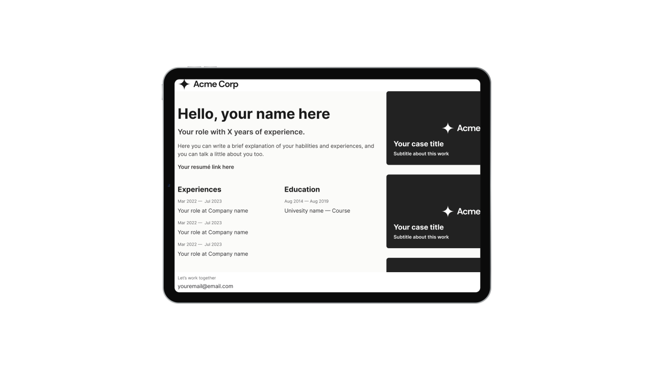 Fast portfolio to start now 