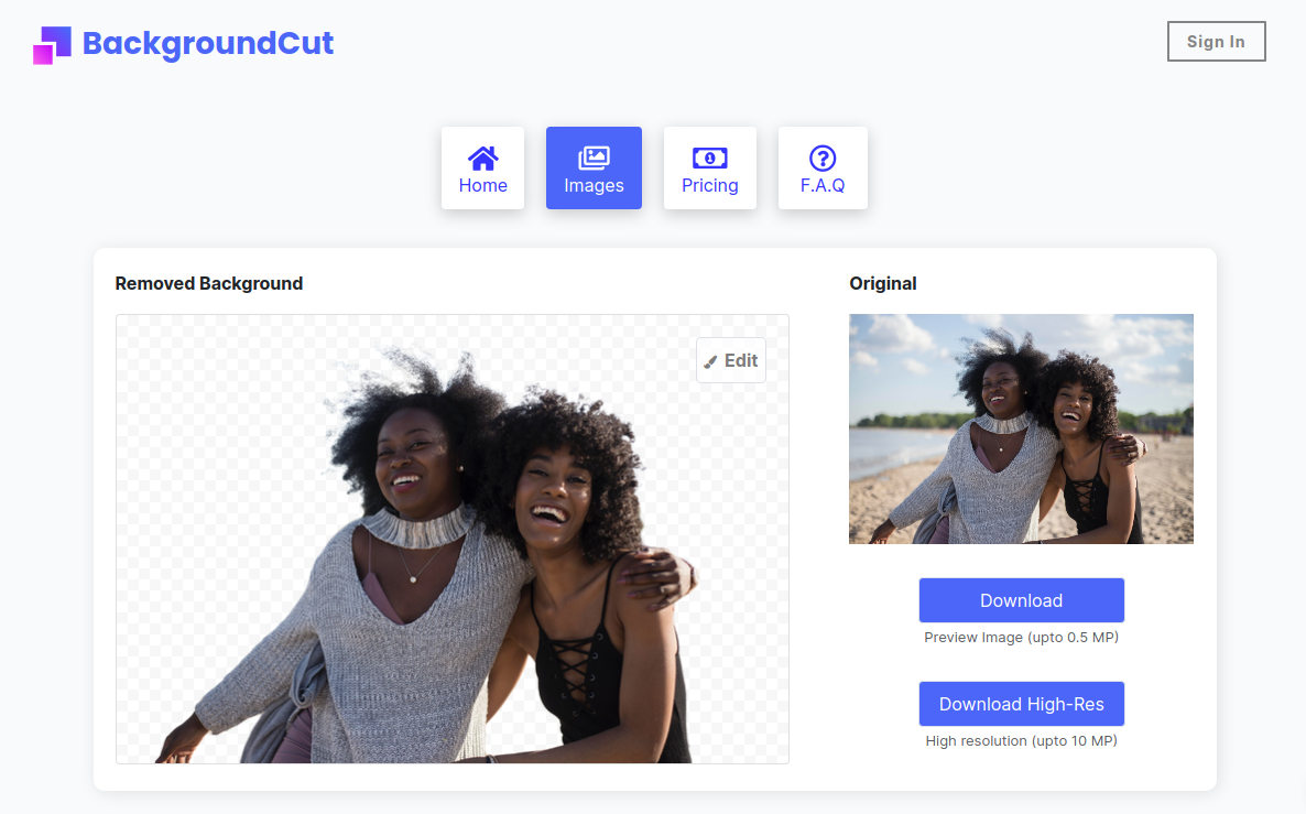 BackgroundCut gallery image