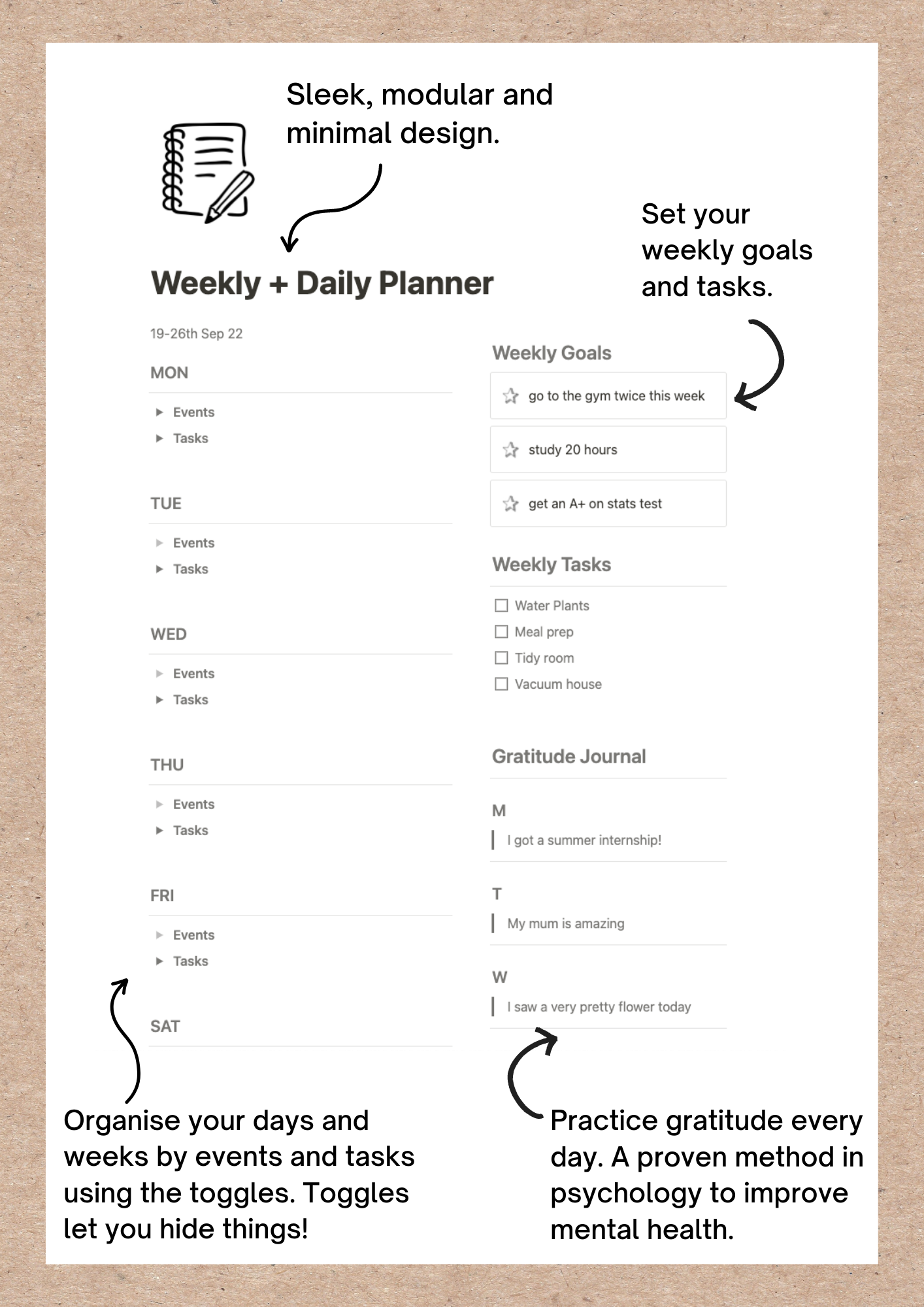 Planejador de noção inspirado em Muji grátis media 2