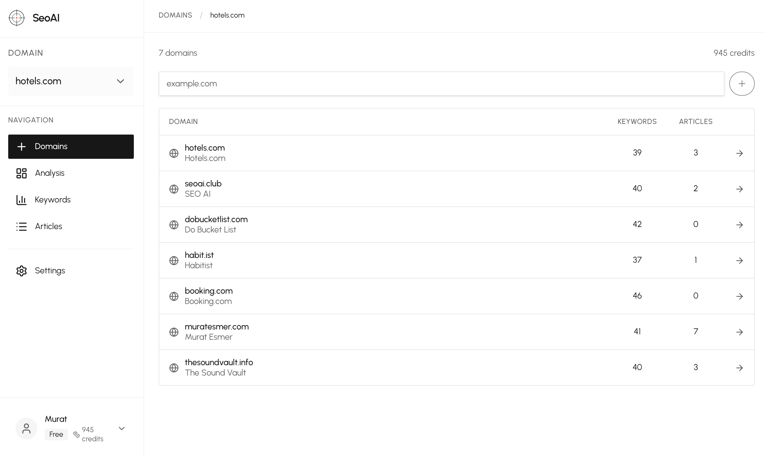 SeoAI - Screenshot 2 showing product features and functionality