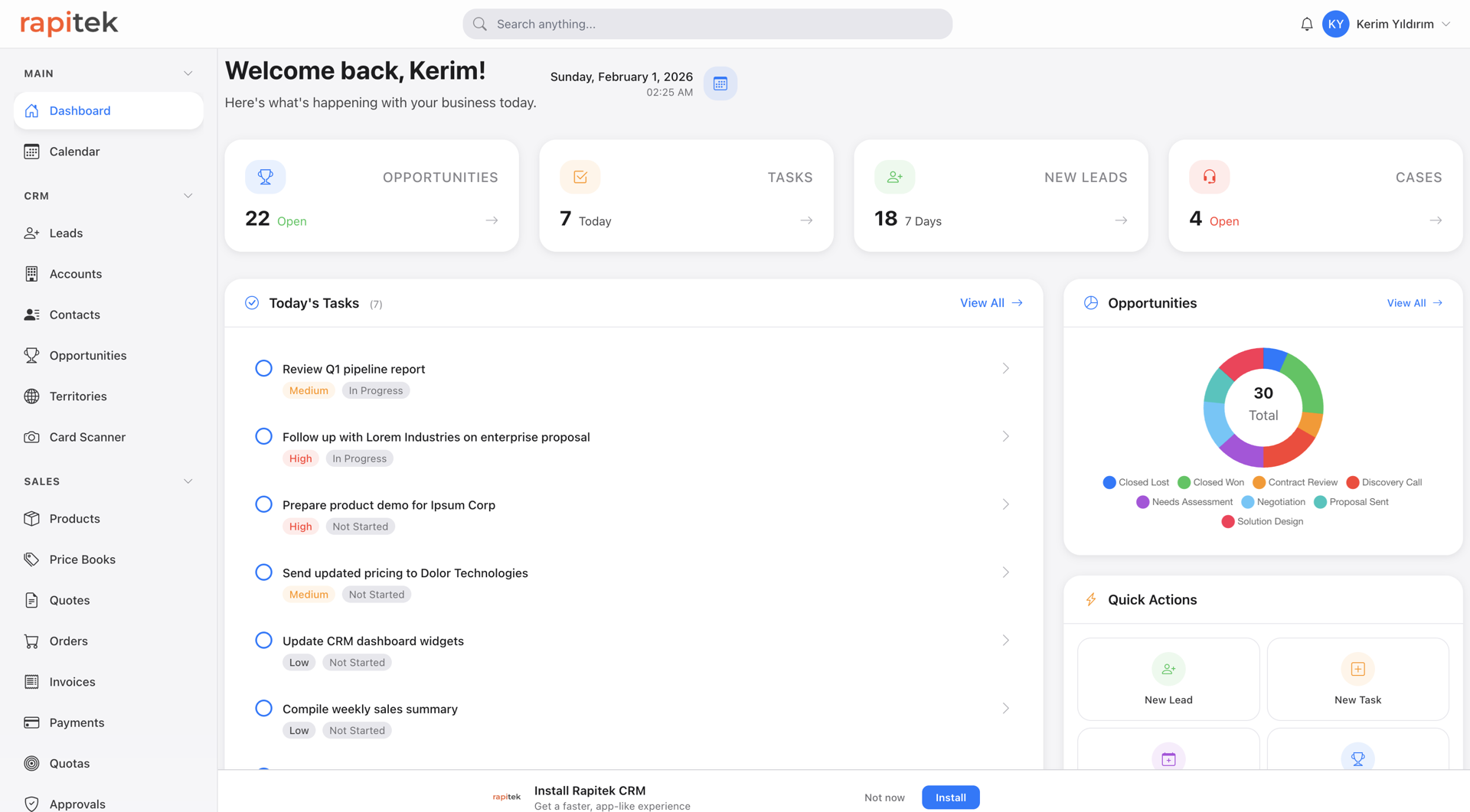 Rapitek CRM gallery image