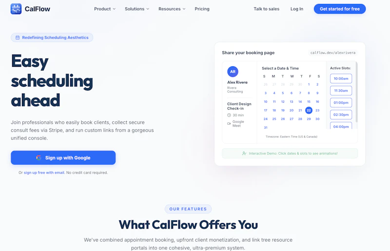 CalFlow Appointment Scheduling Link screenshot 1