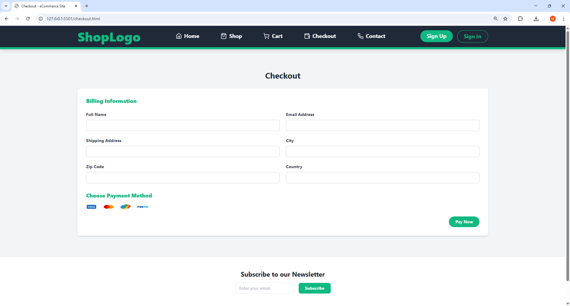 Full eCommerce Website Template gallery image