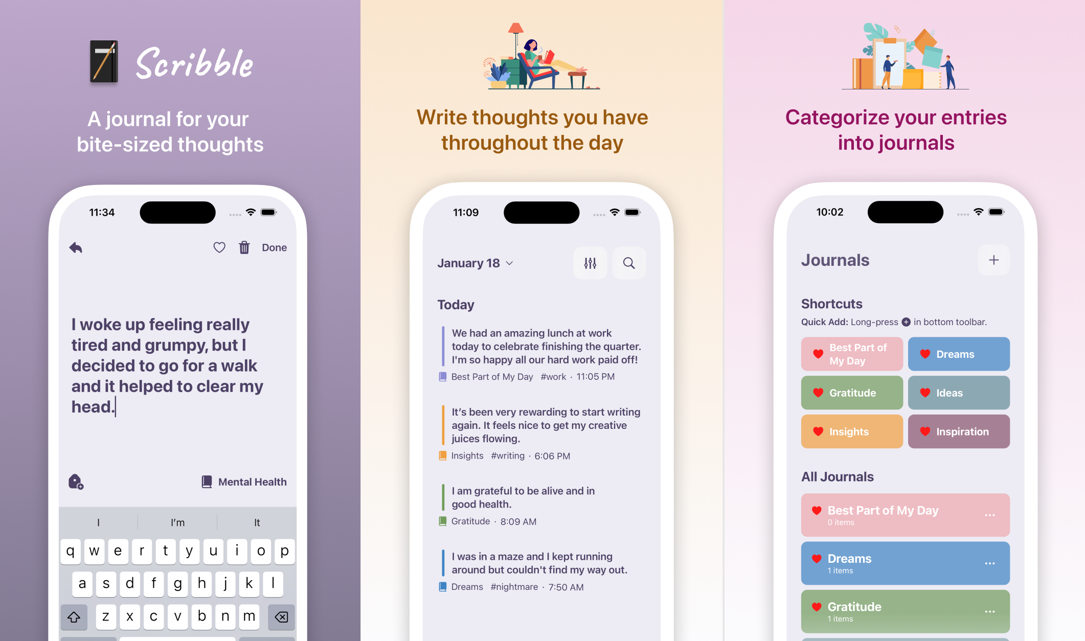 Krabbel - Microjournale app voor snelle reflecties en opmerkingen media 1