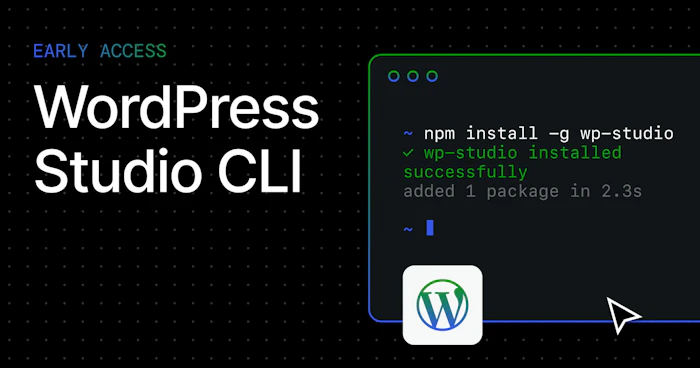 WordPress Studio CLI产品图