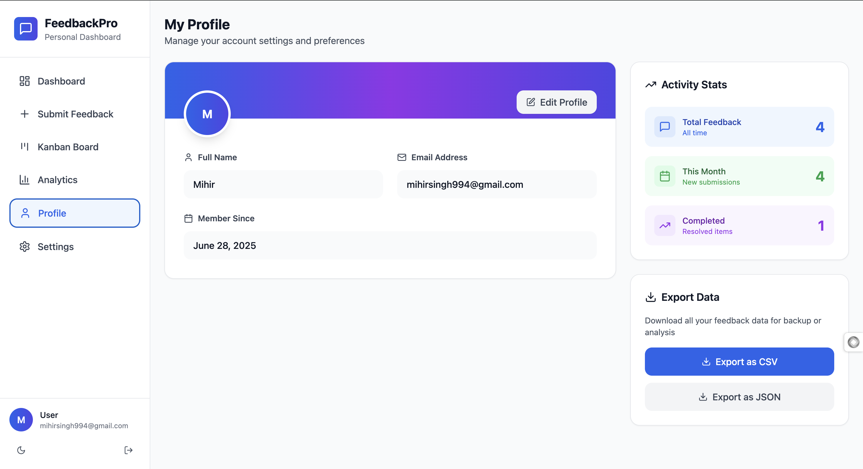 Feedback Pro media 2