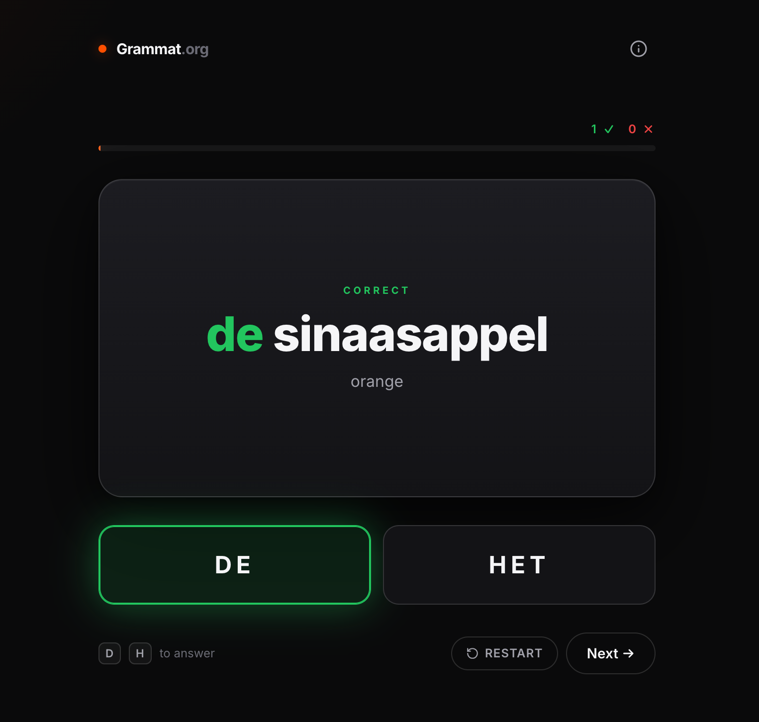 Grammat — Practice Dutch articles gallery image