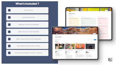 Notion aesthetic beginners pack gallery image