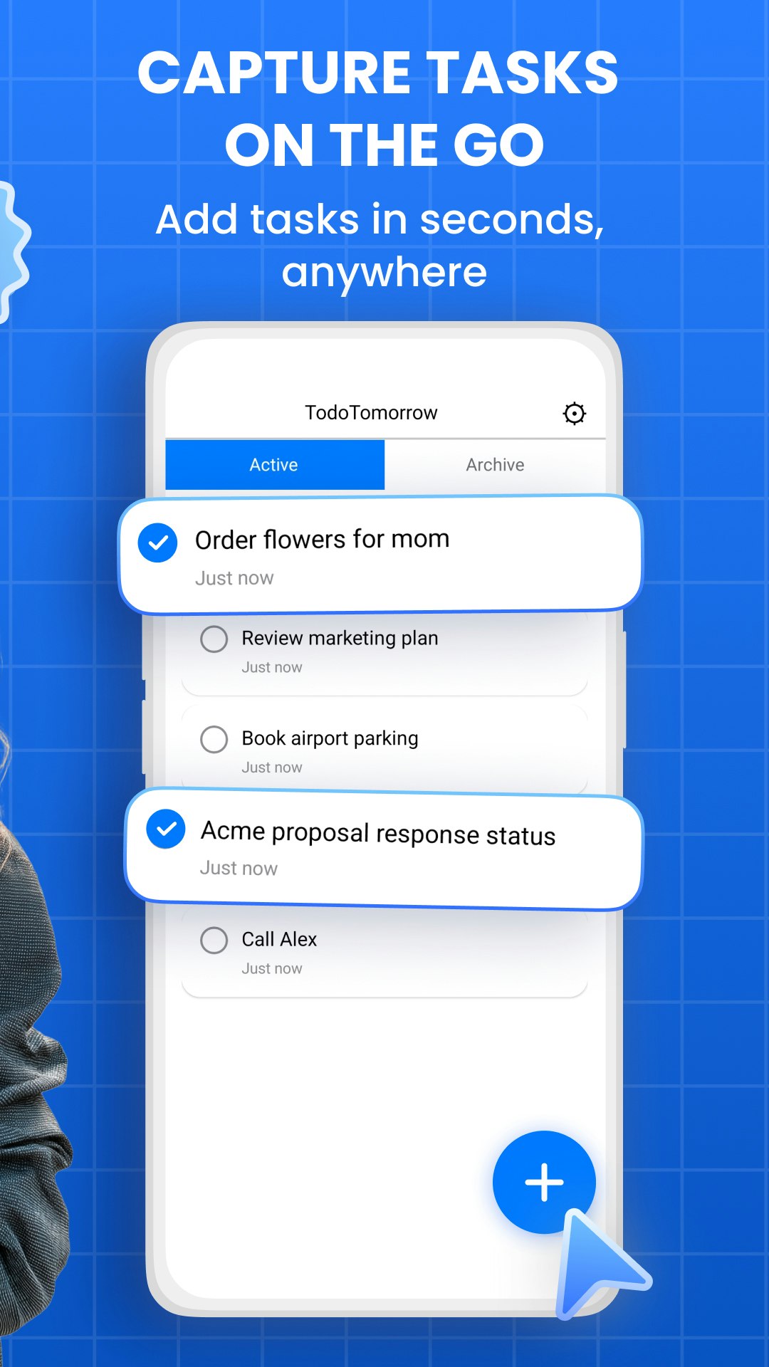 TodoTomorrow - Main product screenshot demonstrating key features and user interface