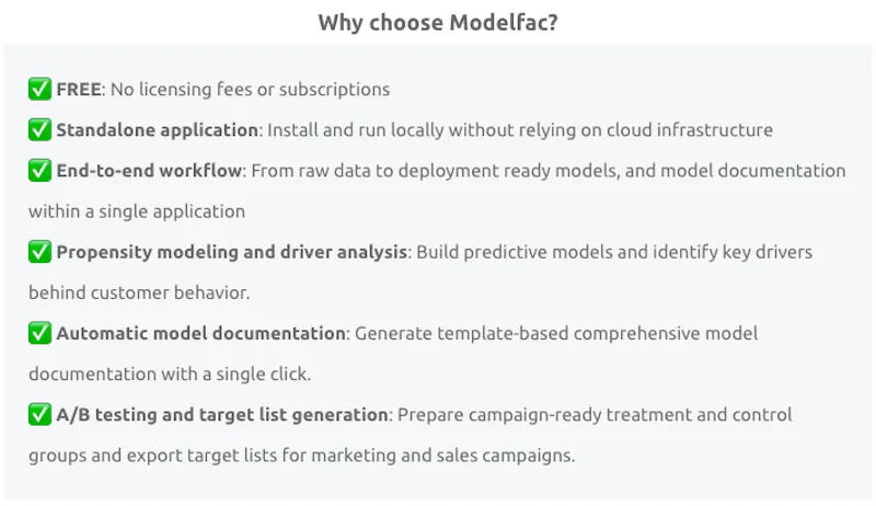 Modelfac screenshot 2