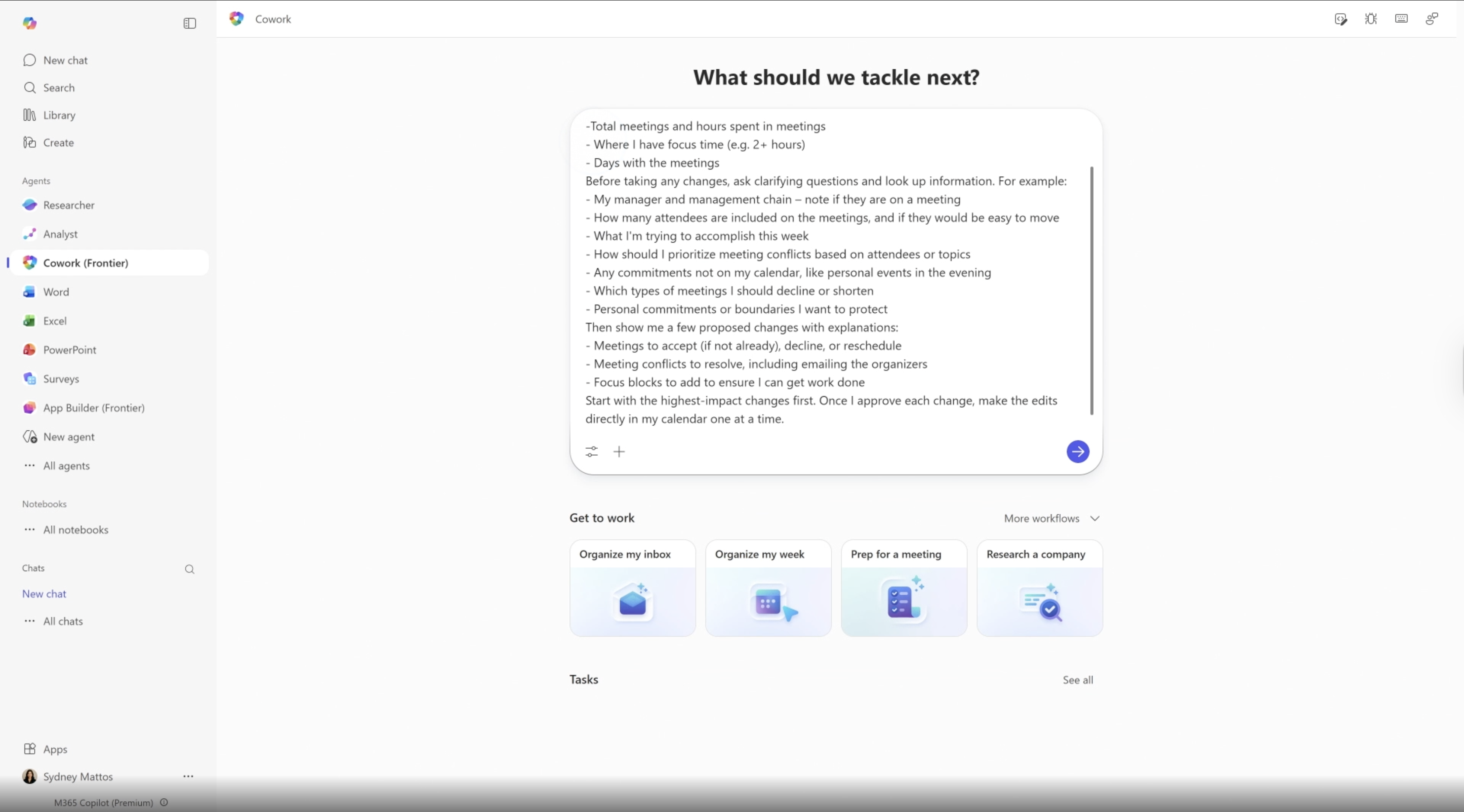 Microsoft Copilot Cowork - Screenshot 5 showing product features and functionality