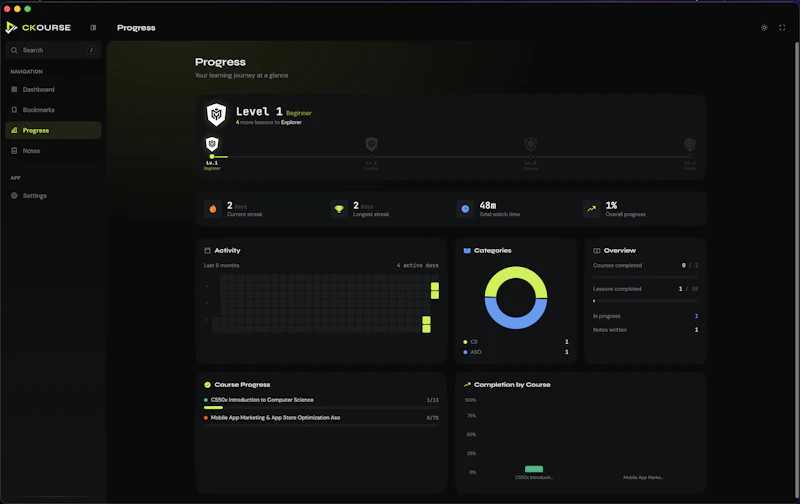 Ckourse screenshot 2