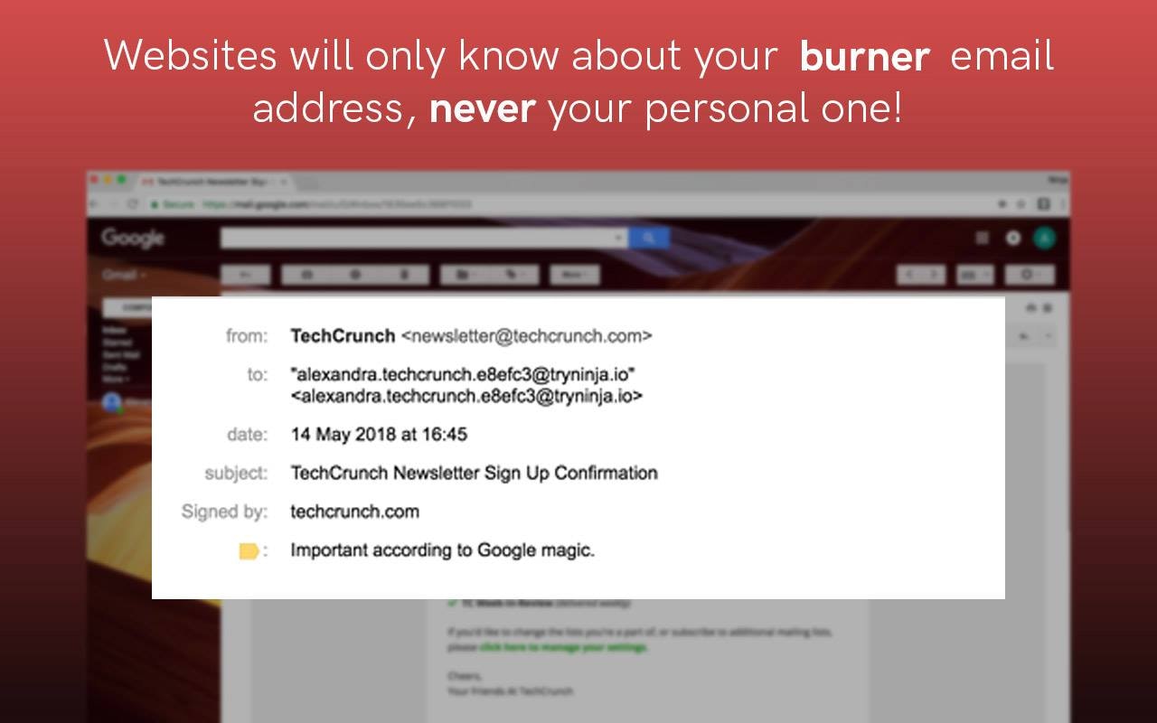 Burner Mail Stop giving away your personal information Product Hunt