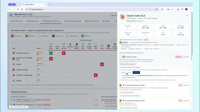 SecAIQ Watch screenshot 1 (video preview)
