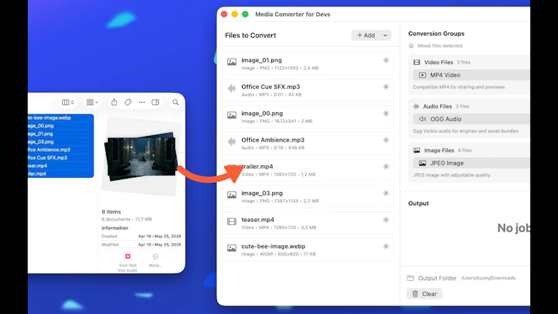 Media Converter for Devs screenshot 1 (video preview)