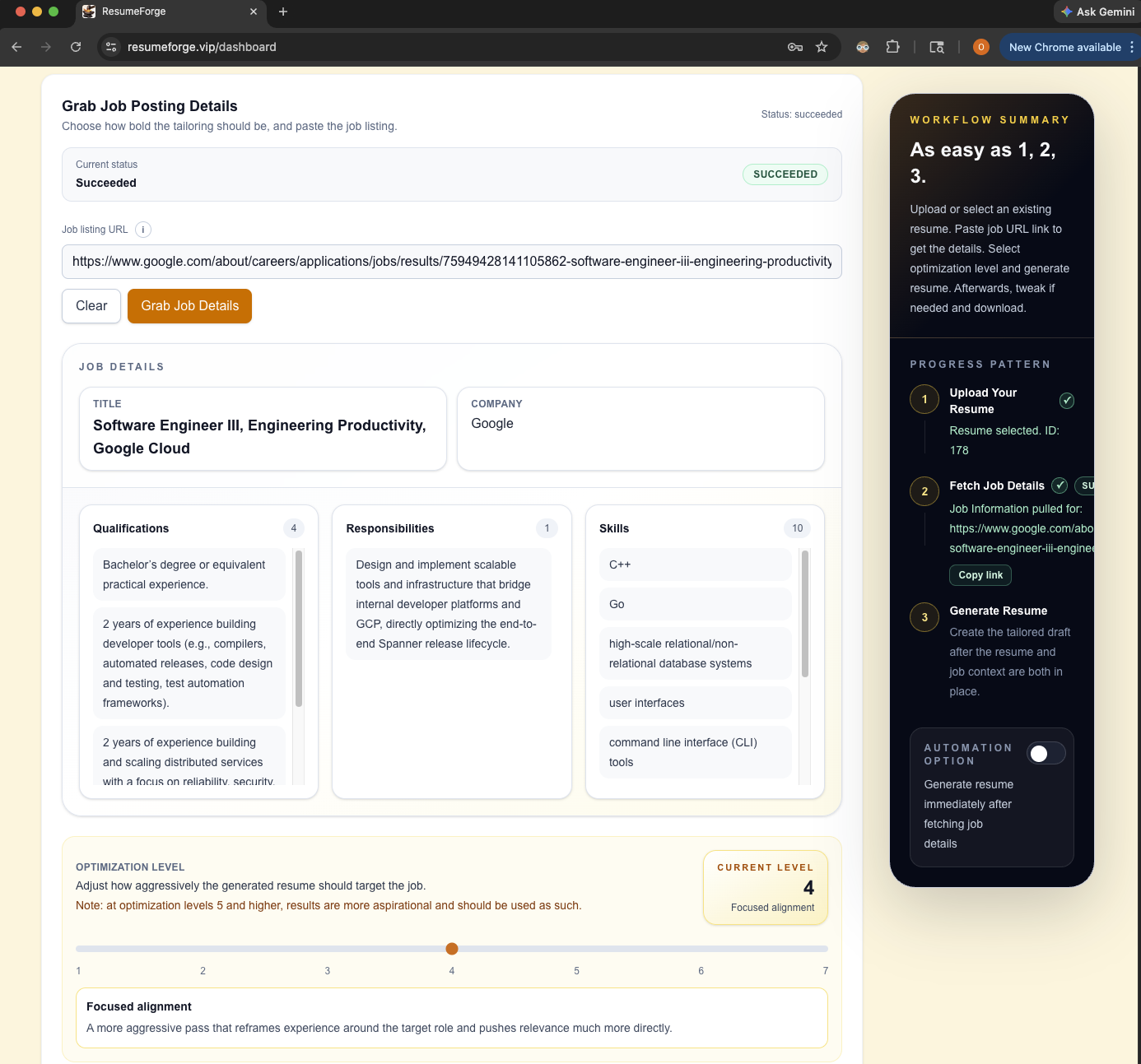 ResumeForge gallery image