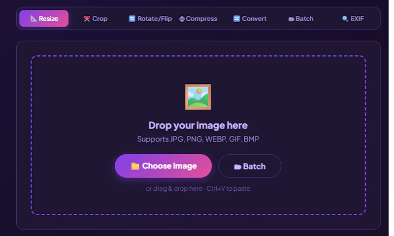 Free Online Image Resizer screenshot 1