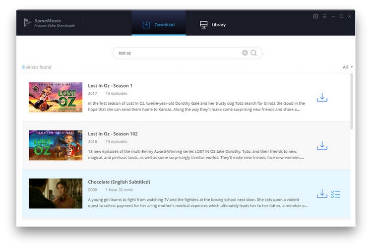 Samemovie Amazon 비디오 다운로더 - 훌륭한 아마존 비디오 다운로더 미디어 5