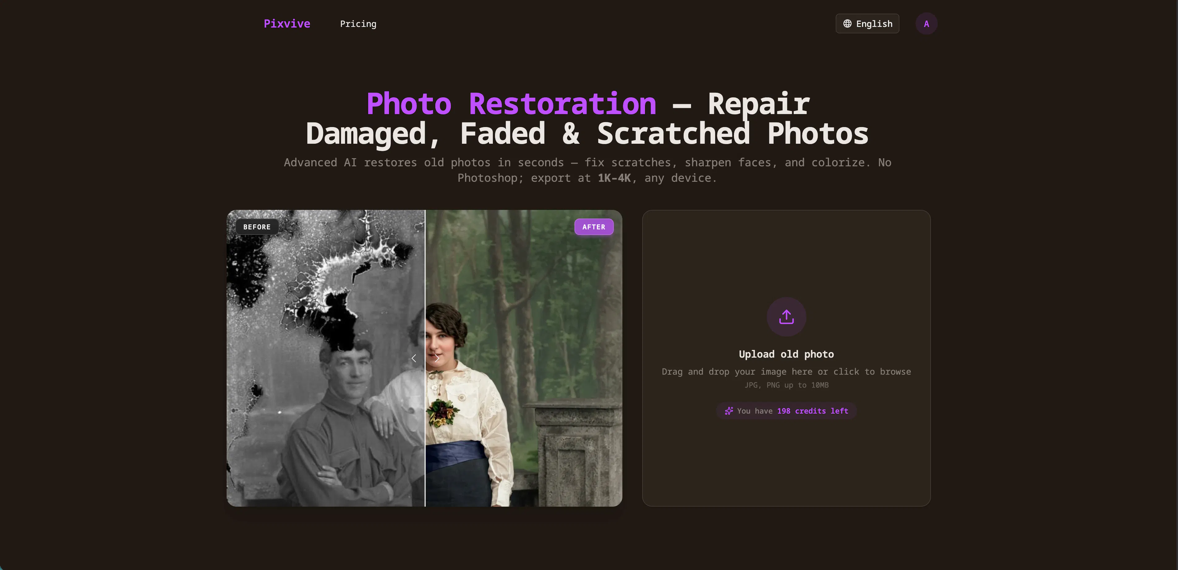 Pixvive — AI Photo Restoration 專案橫幅
