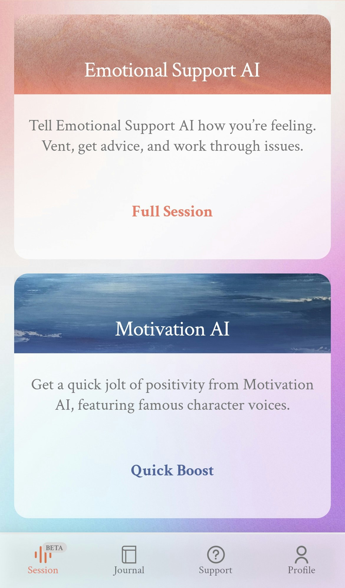 startuptile Emotional Support AI-Emotional support through empathetic AI powered by ChatGPT.