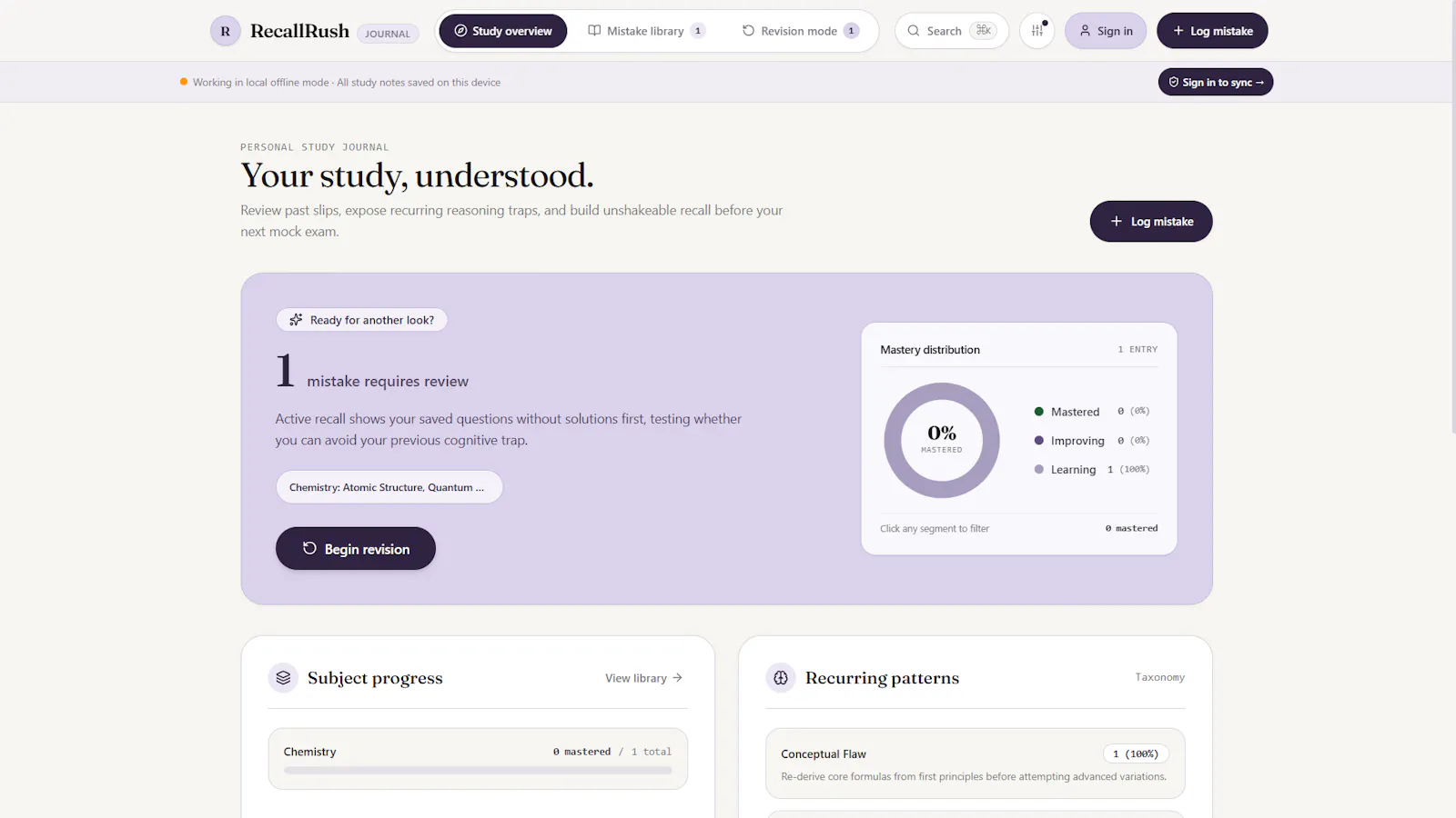 RecallRush screenshot 1