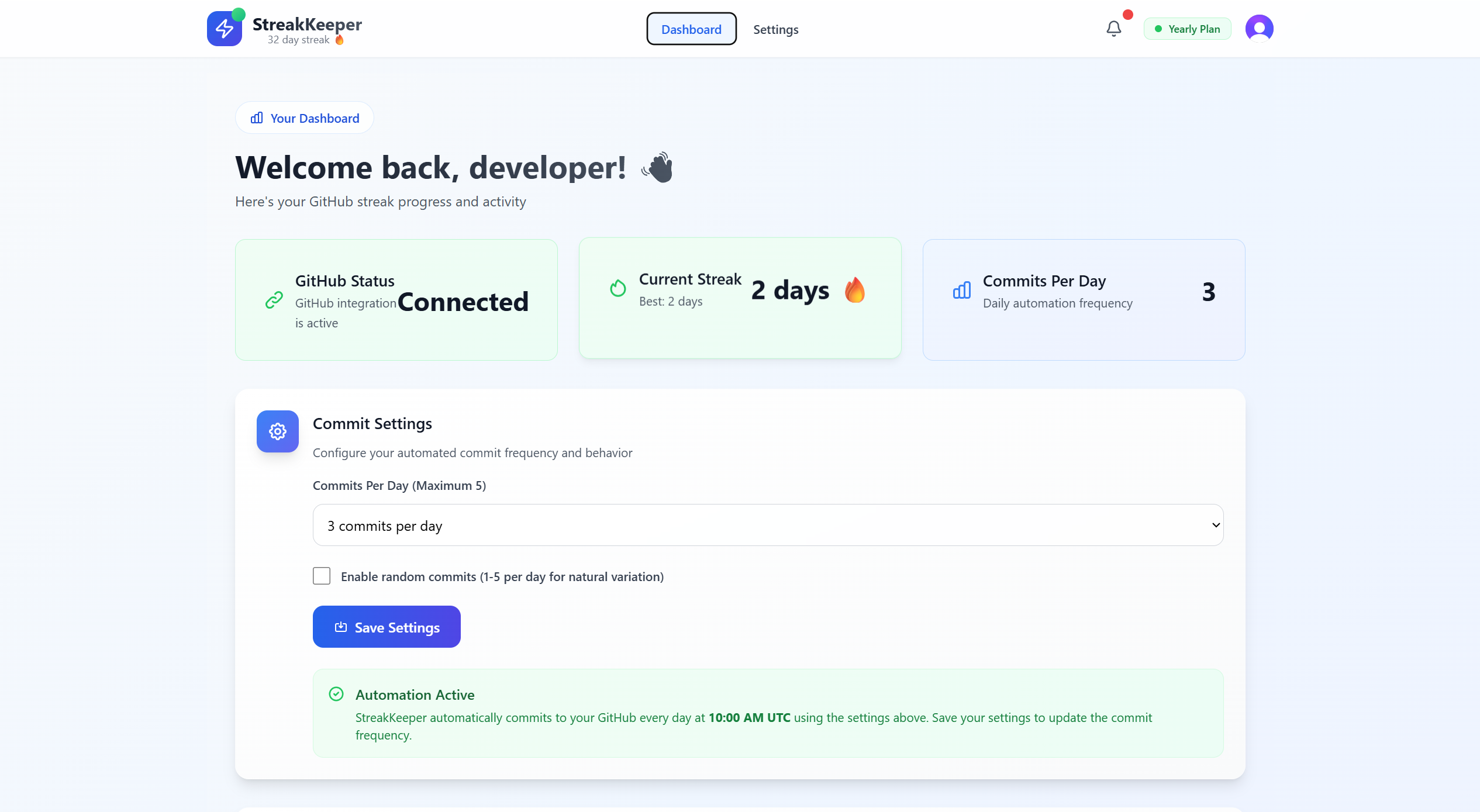 StreakKeeper - Screenshot 2 showing product features and functionality