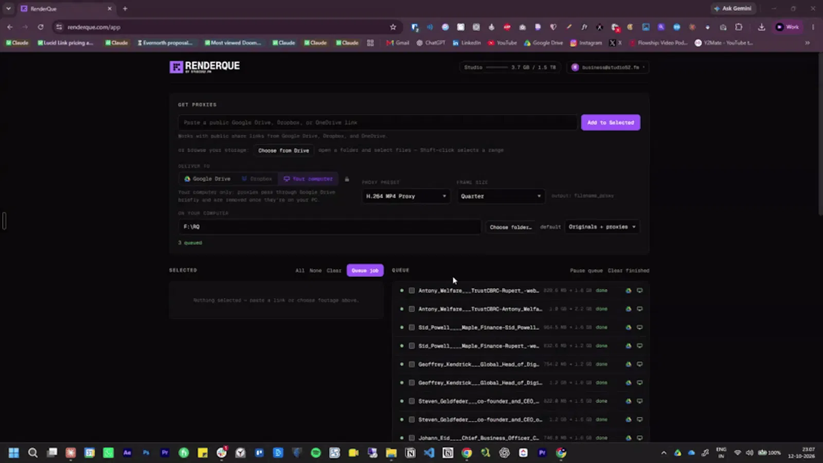 RenderQue screenshot 1 (video preview)