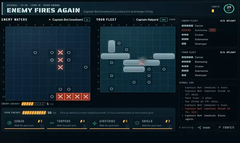 Battleships screenshot 2