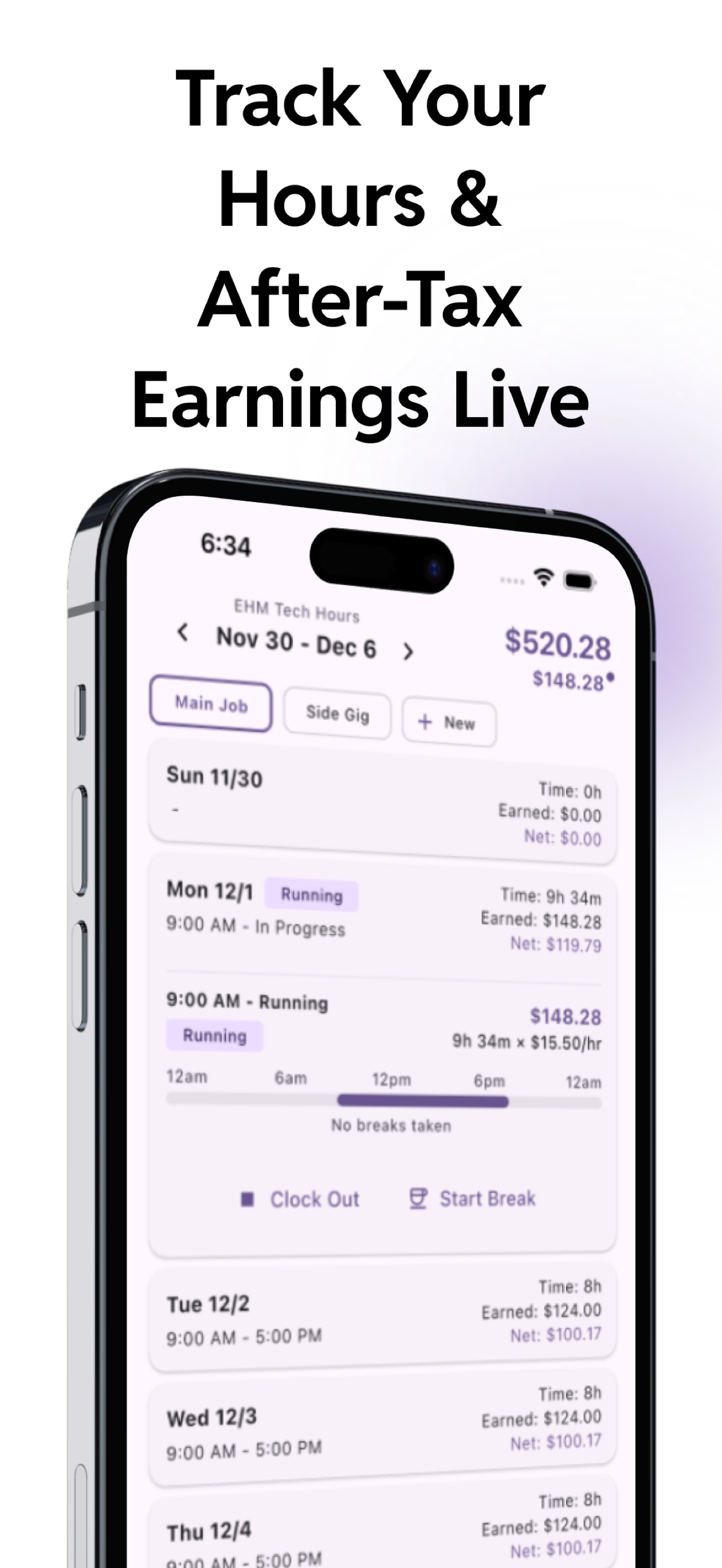 Hours Tracker: Time Clock In gallery image