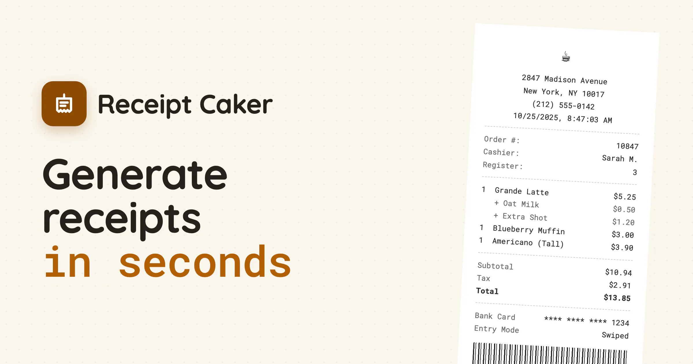 Receipt Caker gallery image