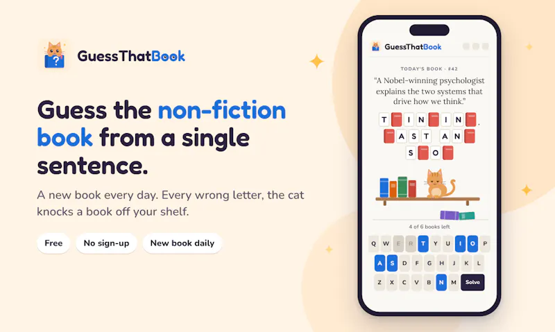 GuessThatBook: For non-fiction readers screenshot 2