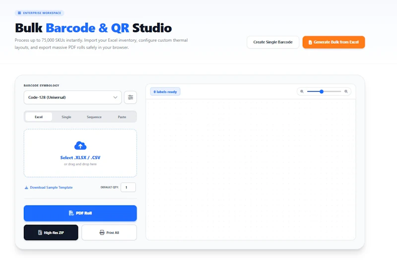 Free Bulk Barcode & QR Generator screenshot 3
