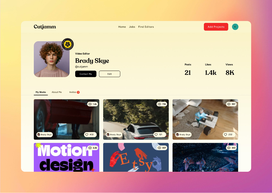 คัตจ์ - คิดว่า Dribbble สำหรับวิดีโอ! media 3