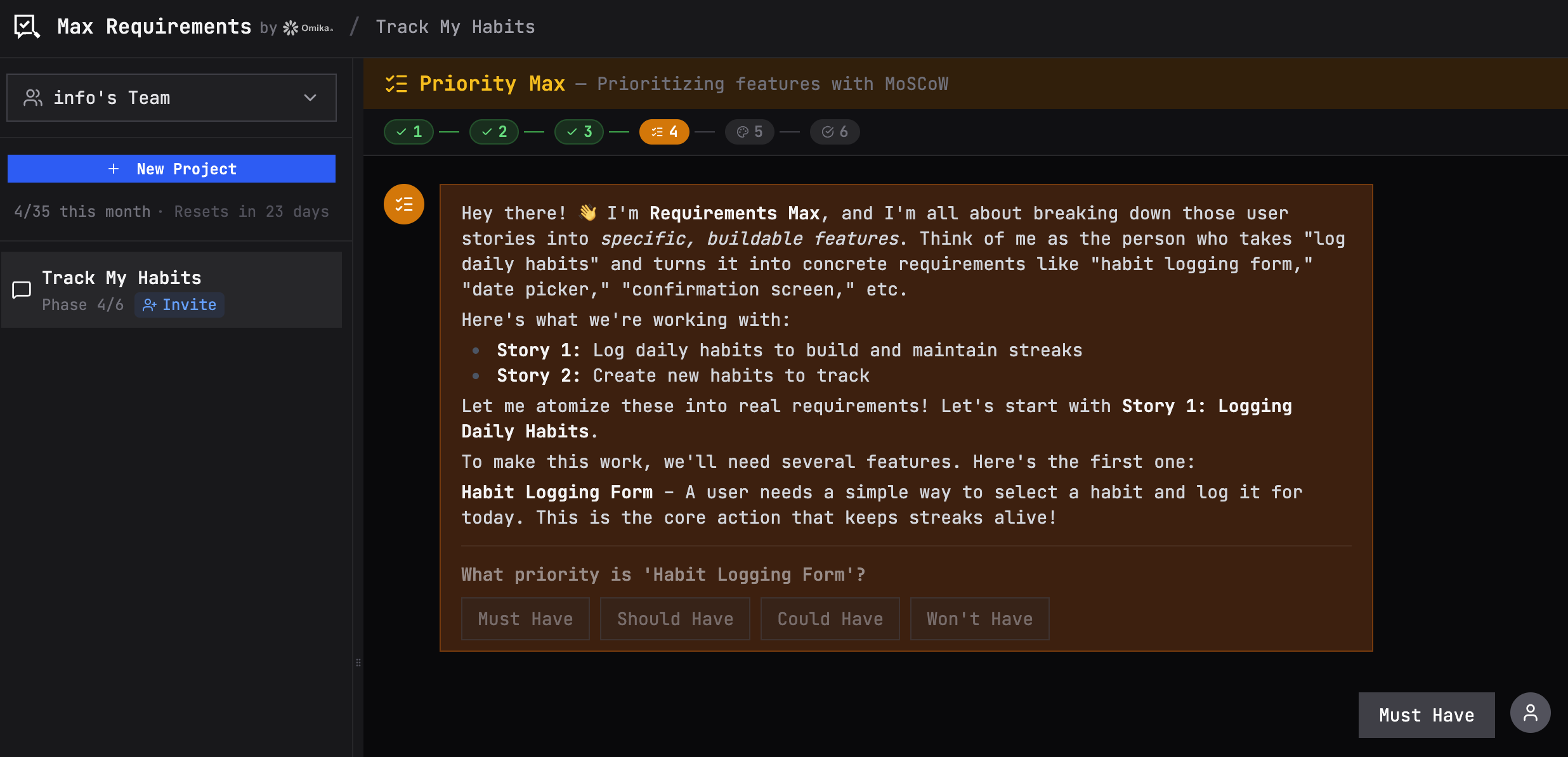 Max Requirements - by omika.ai gallery image