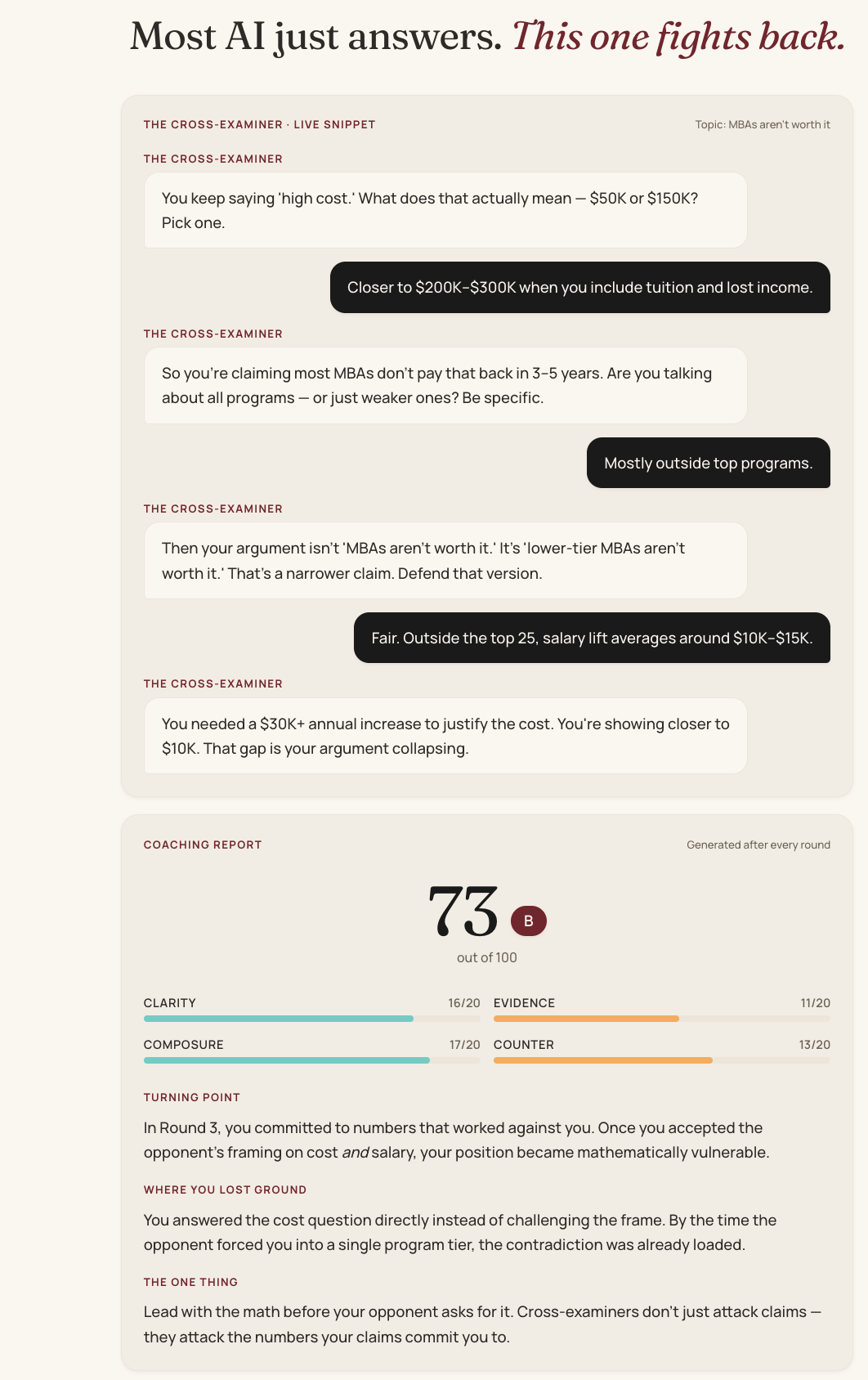 Spar — Train your thinking with AI gallery image