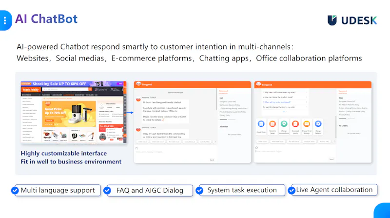 Udesk AI chatbot screenshot 4