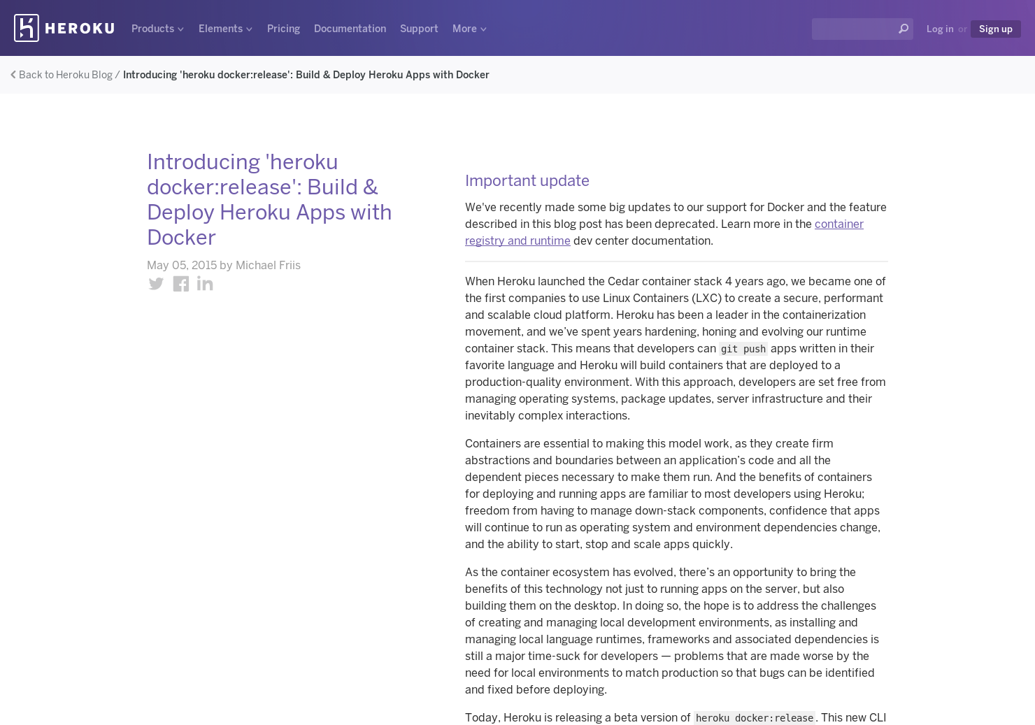 Docker for Heroku