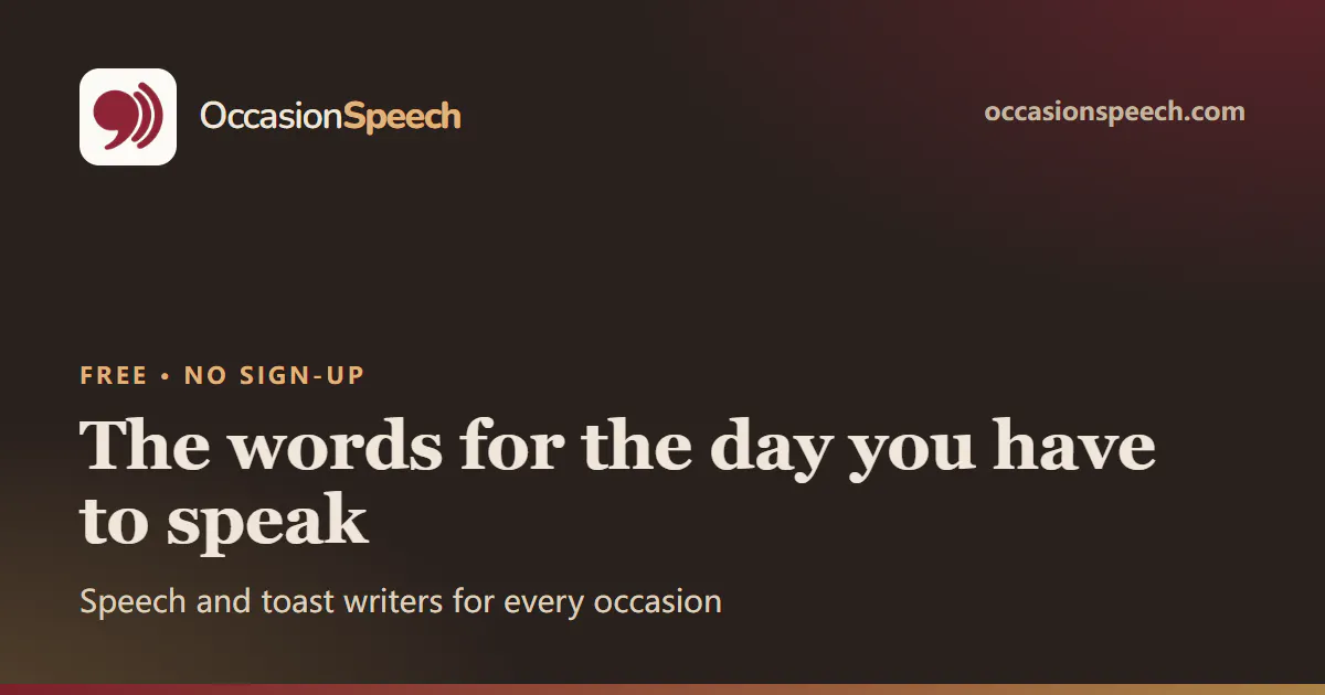 OccasionSpeech gallery image