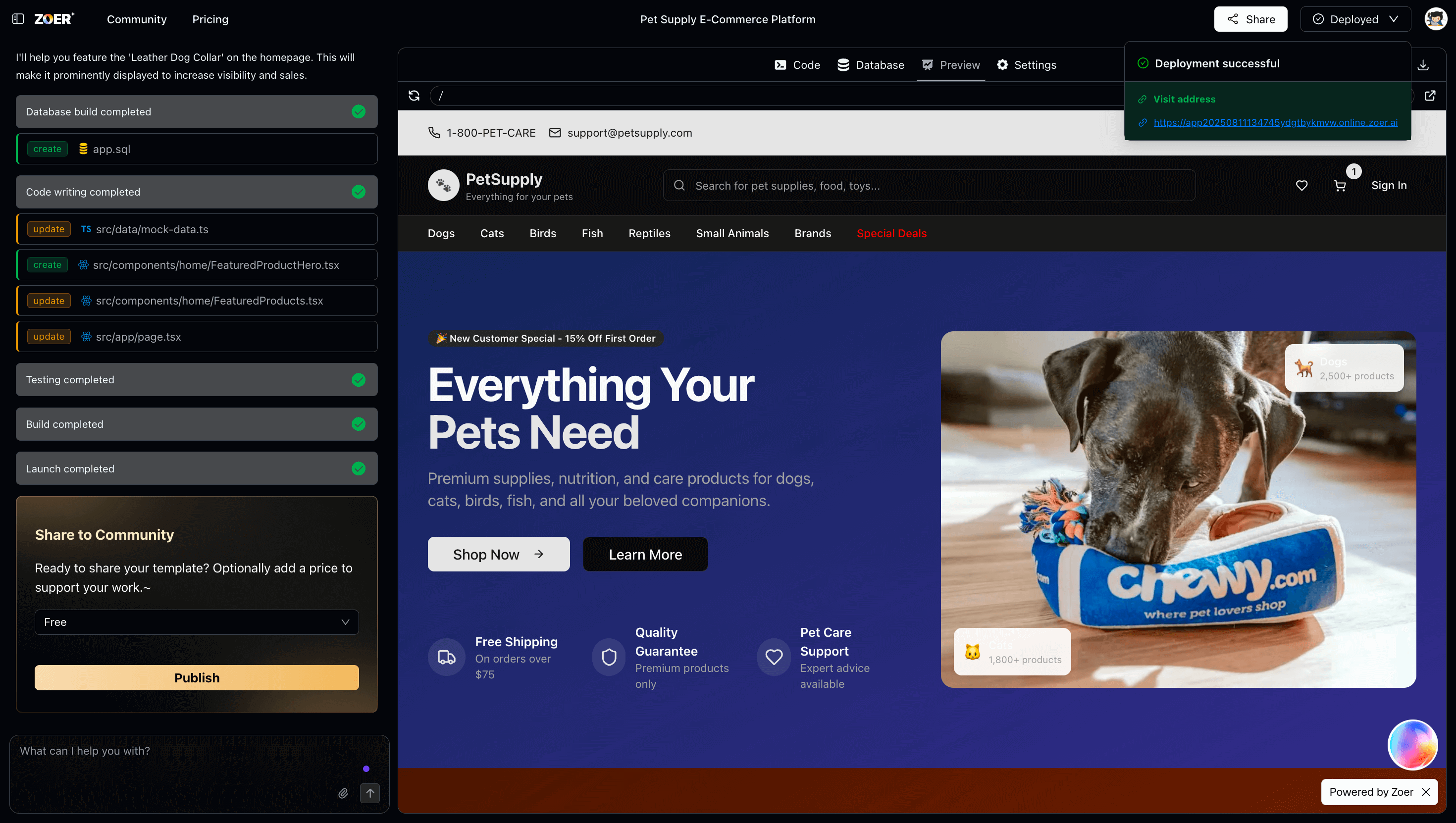 Zoer.ai - Screenshot 2 showing product features and functionality