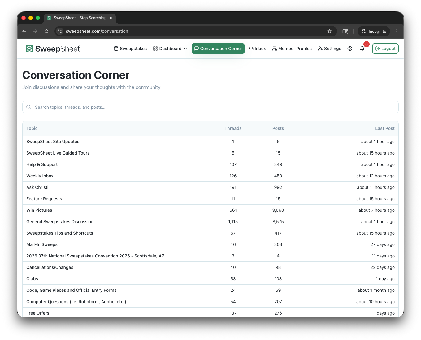 SweepSheet gallery image