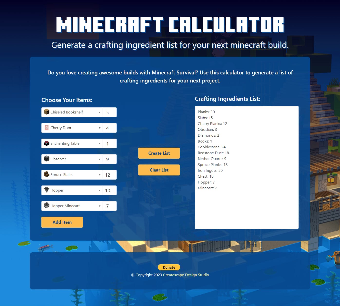 Minecraft Calculator media 1